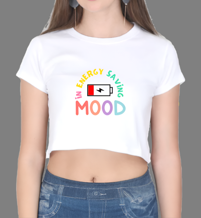Miss Minimalism "In Energy Saving Mood" Crop Top