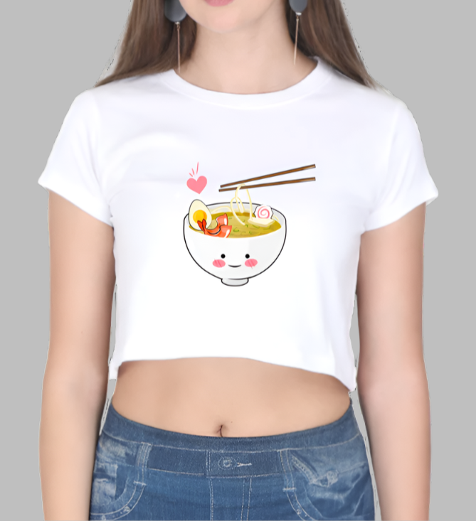 Miss Minimalism Ramen Love Crop Top