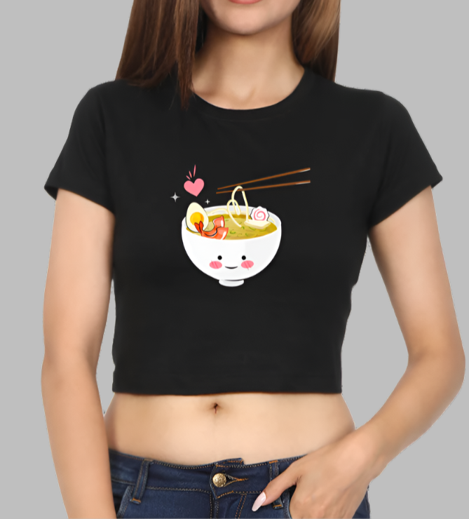 Miss Minimalism Ramen Love Crop Top