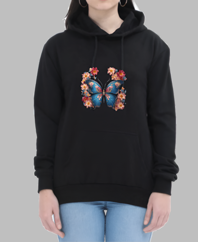Miss Minimalism Butterfly Hooded Sweatshirt