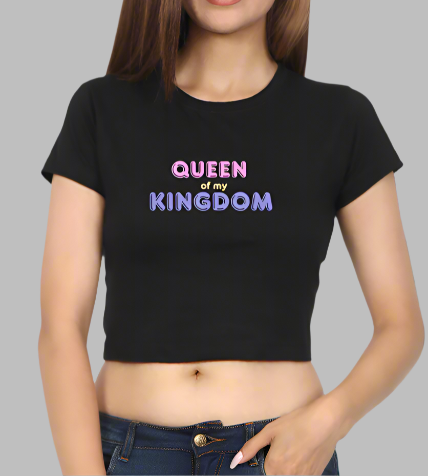 Miss Minimalism "Queen of My Kingdom" Crop Top