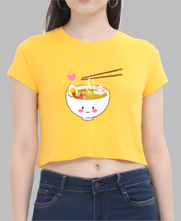 Miss Minimalism Ramen Love Crop Top