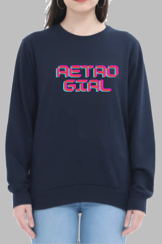 Miss Minimalism Retro Girl - Sweatshirt