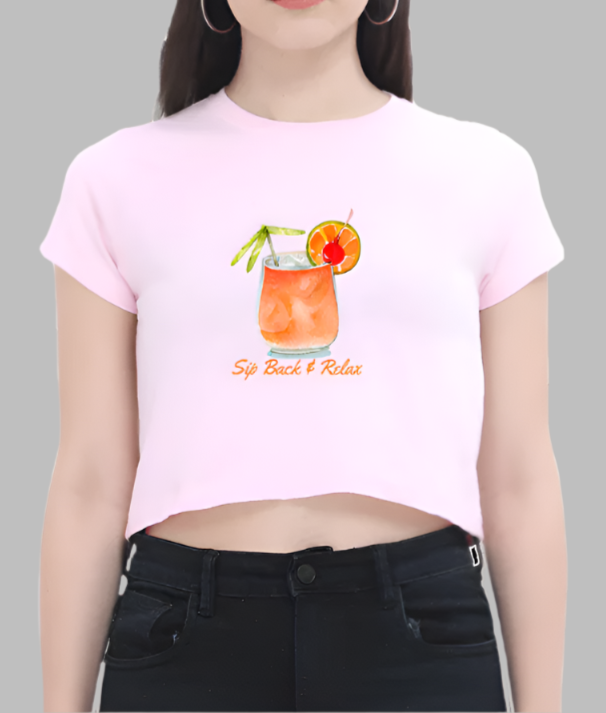 Miss Minimalism Sip back and Relax - Crop Top