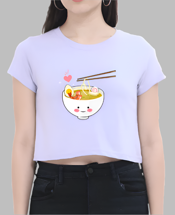 Miss Minimalism Ramen Love Crop Top
