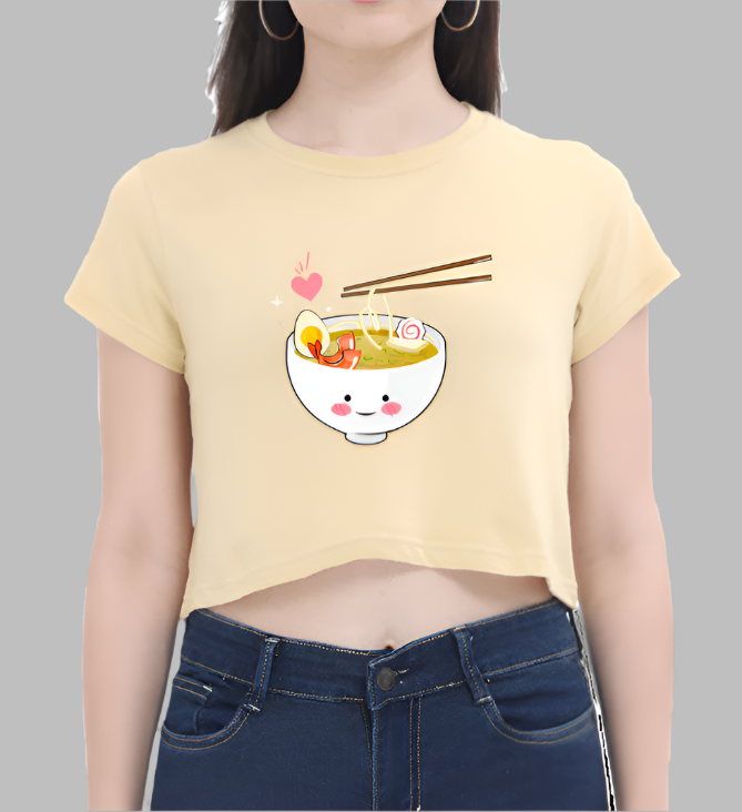 Miss Minimalism Ramen Love Crop Top