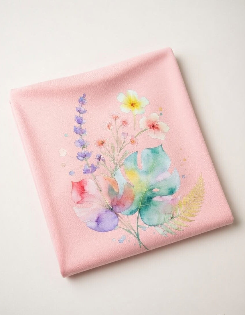 MissMinimalism | Pastel Tropical Bloom Crop Tee