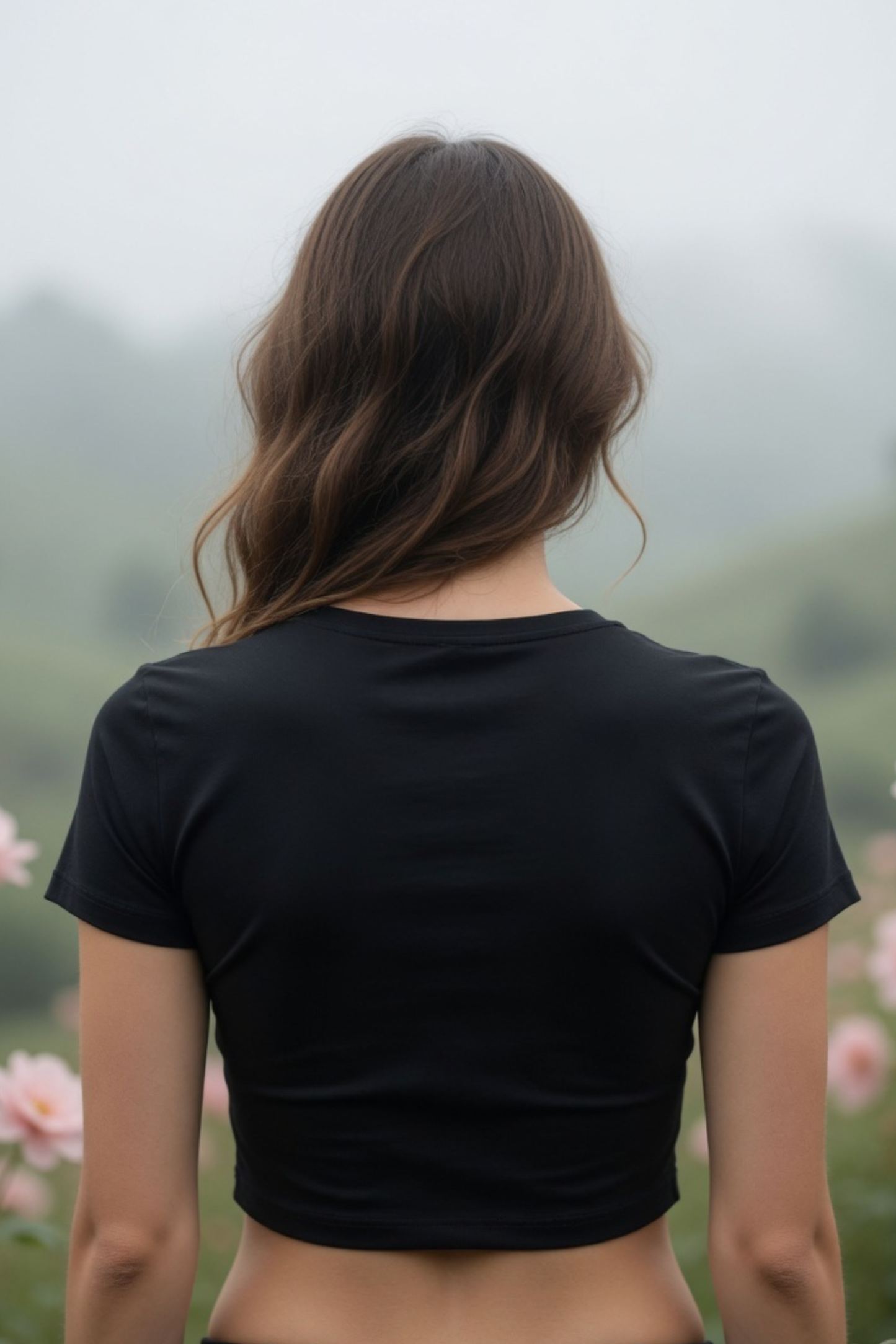 Summer Blossoms Baby Tee – Floral Crop Top for Women