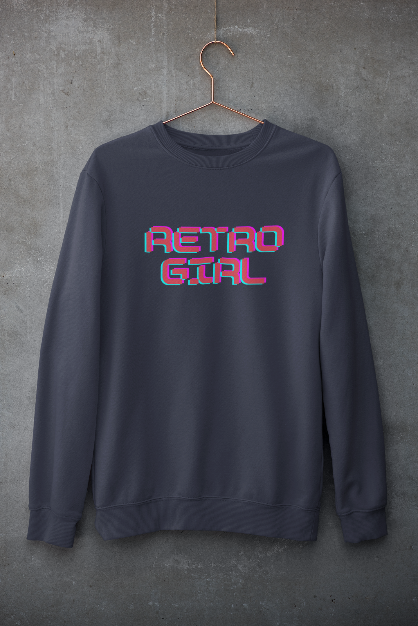 Miss Minimalism Retro Girl - Sweatshirt