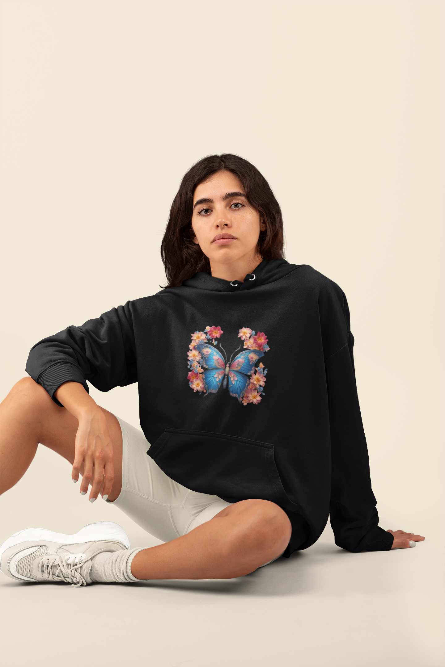 Miss Minimalism Butterfly Hooded Sweatshirt