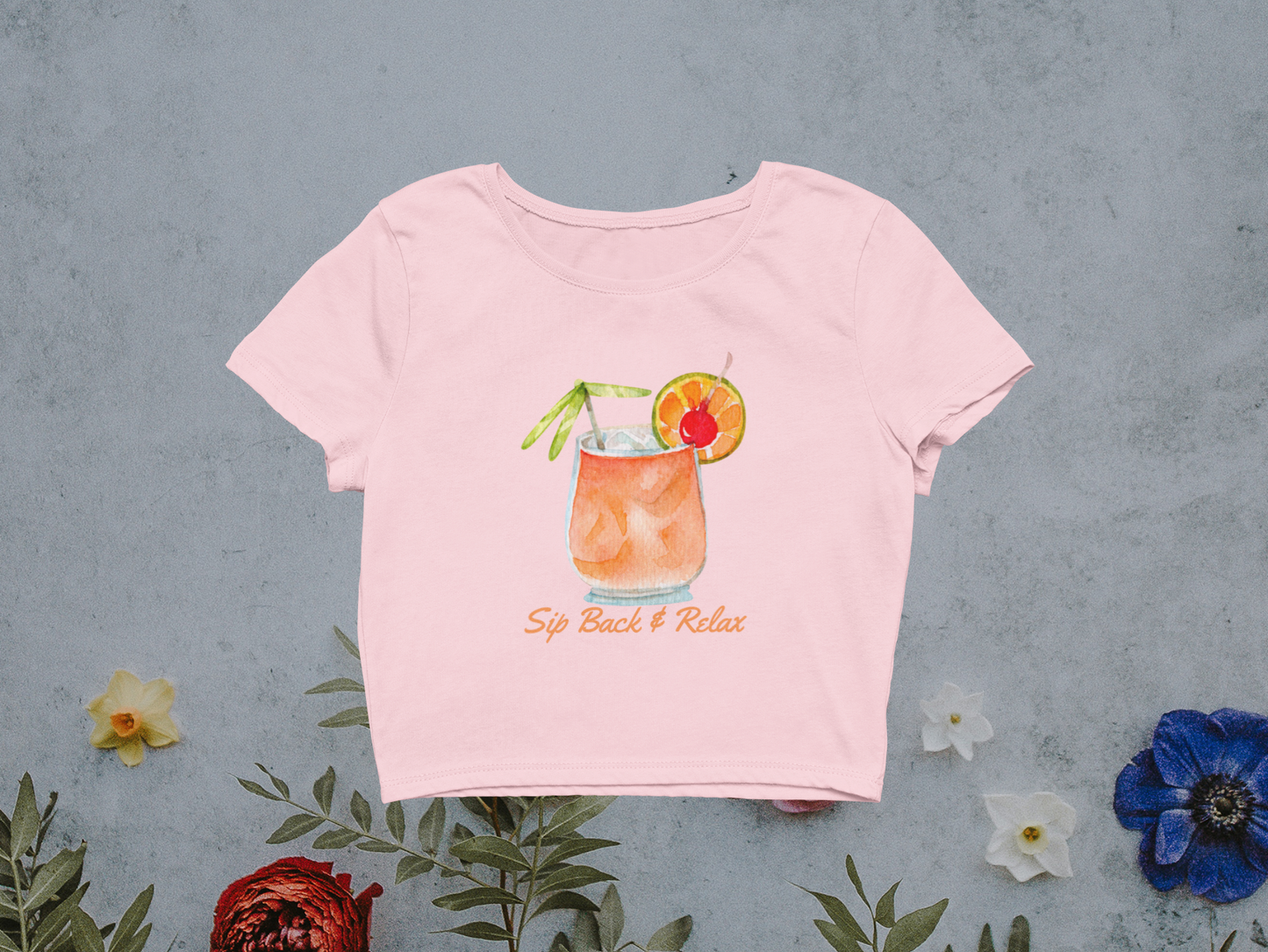 Miss Minimalism Sip back and Relax - Crop Top