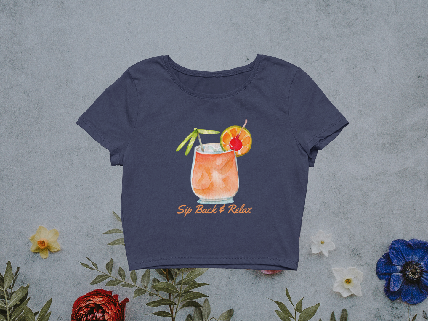 Miss Minimalism Sip back and Relax - Crop Top