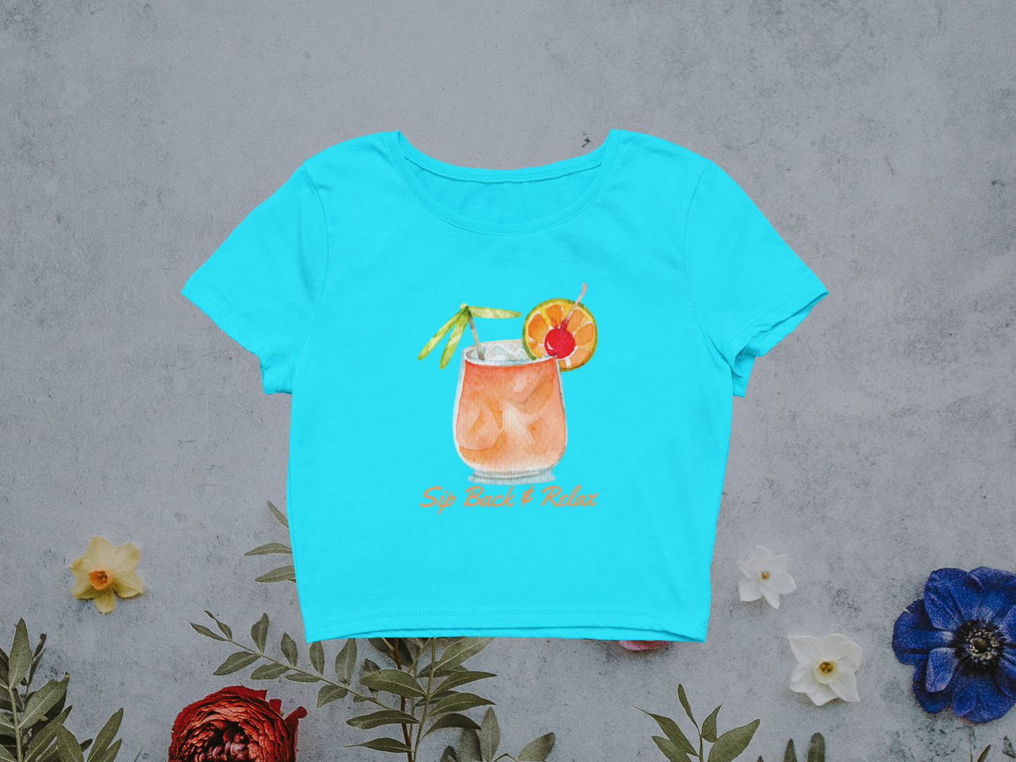 Miss Minimalism Sip back and Relax - Crop Top