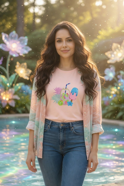 Summer Sips Classic Crew Neck T-Shirt
