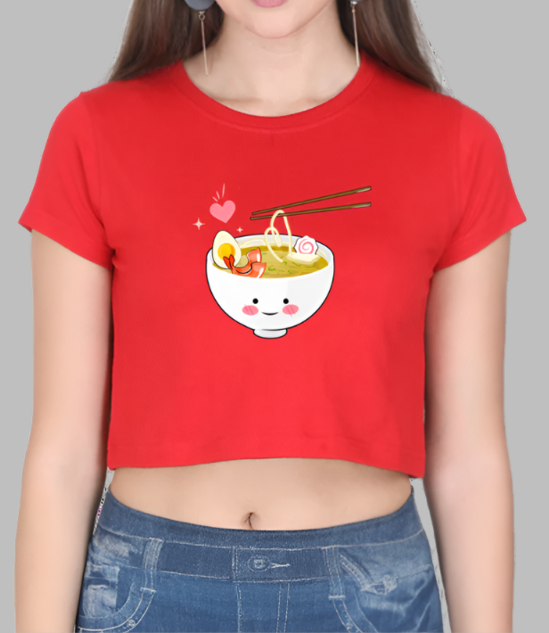 Miss Minimalism Ramen Love Crop Top