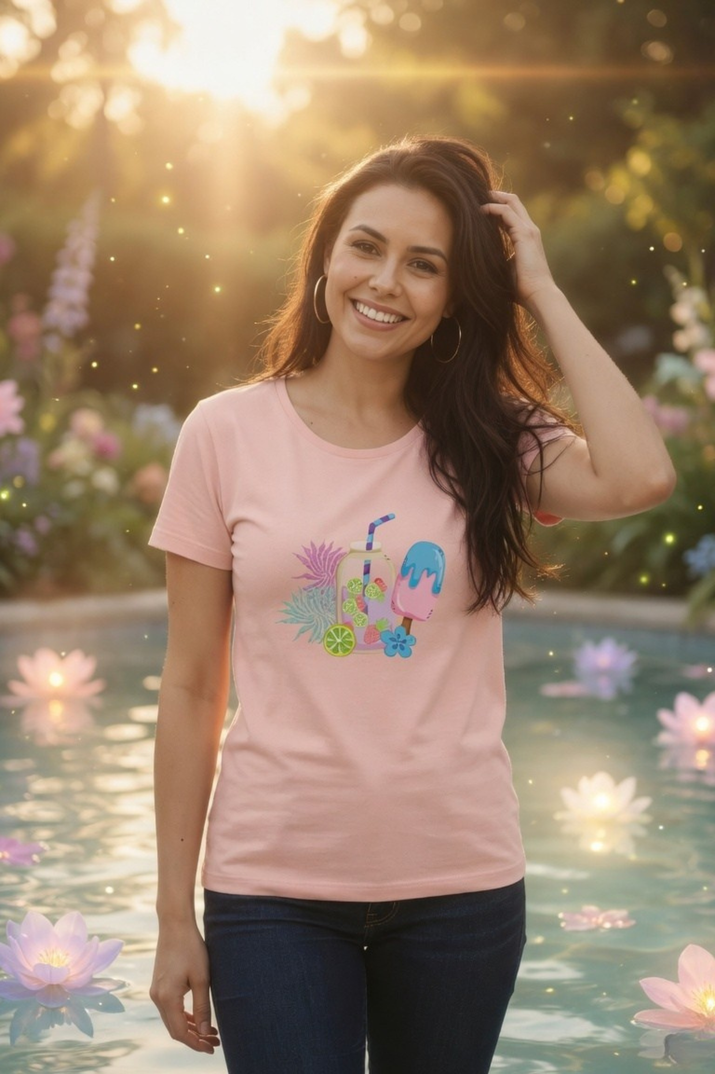 Summer Sips Classic Crew Neck T-Shirt