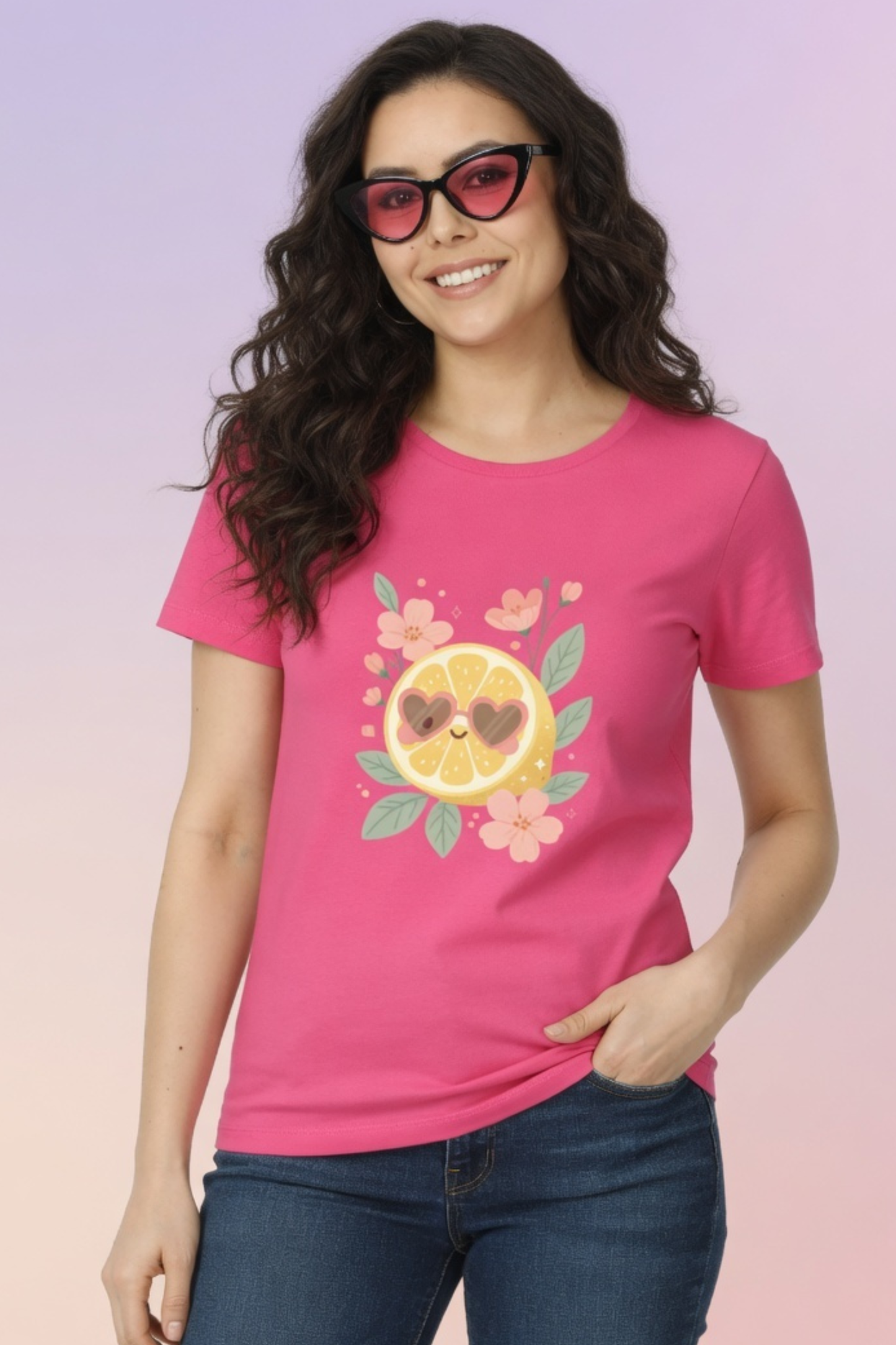 Lemon Citrus Love Crew Neck T-Shirt