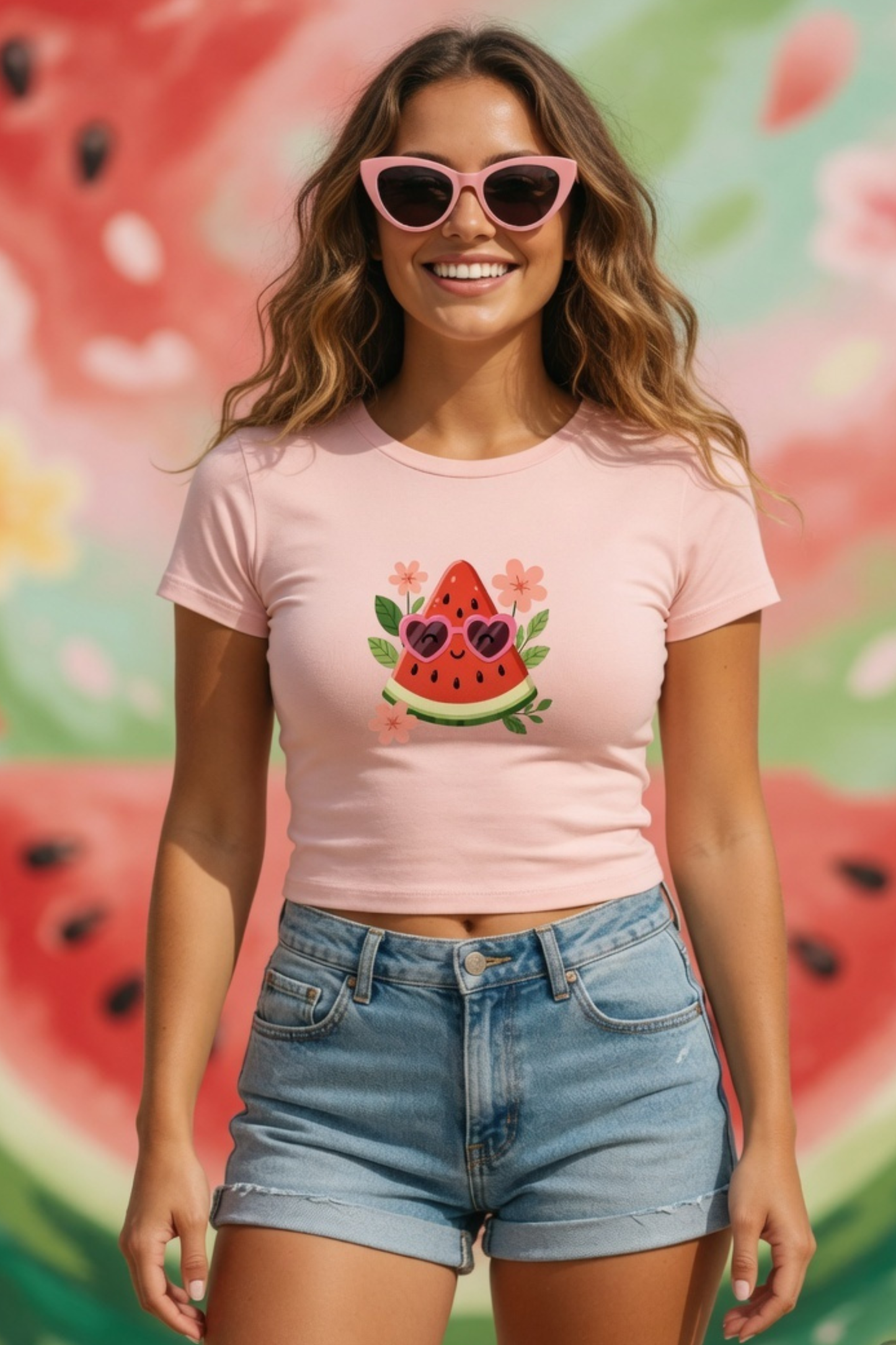 Watermelon Baby Tee – Cute Summer Crop Top