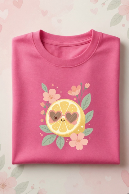Lemon Citrus Love Crew Neck T-Shirt