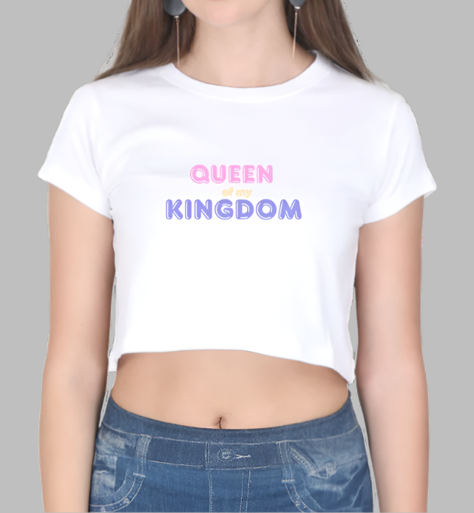 Miss Minimalism "Queen of My Kingdom" Crop Top