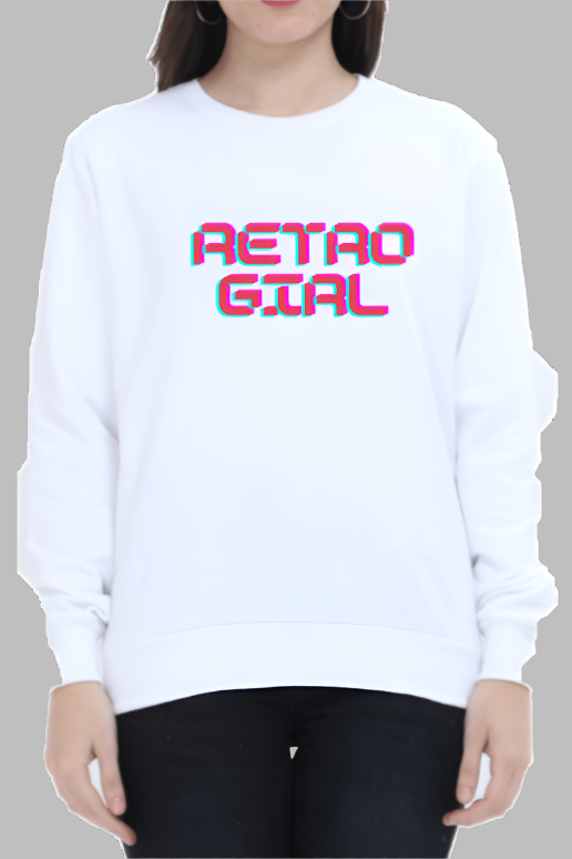 Miss Minimalism Retro Girl - Sweatshirt