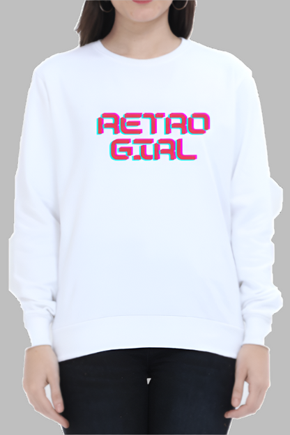 Miss Minimalism Retro Girl - Sweatshirt