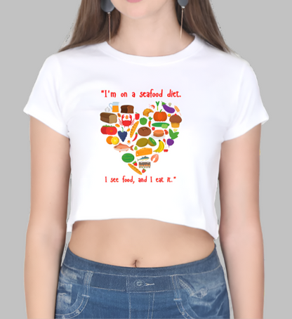 Miss Minimalism "Seafood Diet" Crop Top