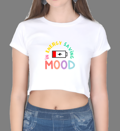 Miss Minimalism "In Energy Saving Mood" Crop Top