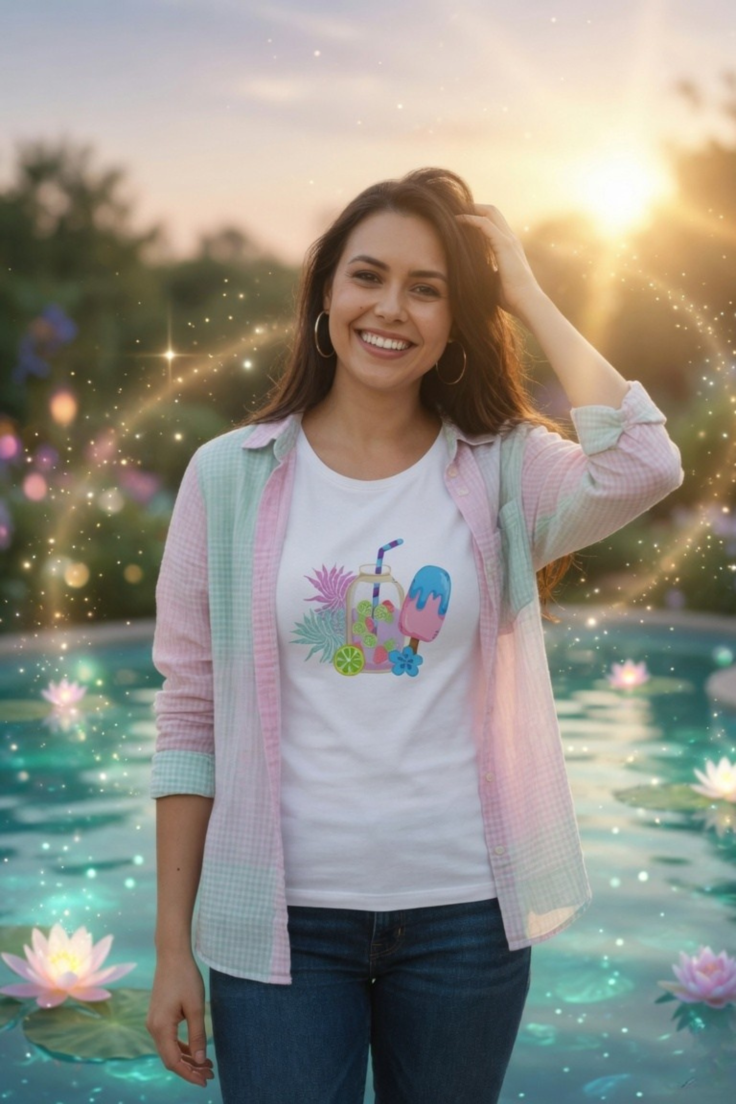 Summer Sips Classic Crew Neck T-Shirt