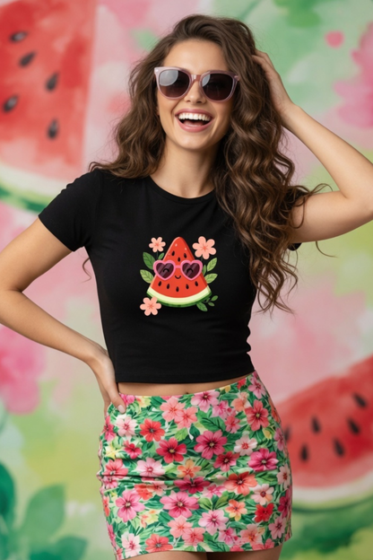 Watermelon Baby Tee – Cute Summer Crop Top