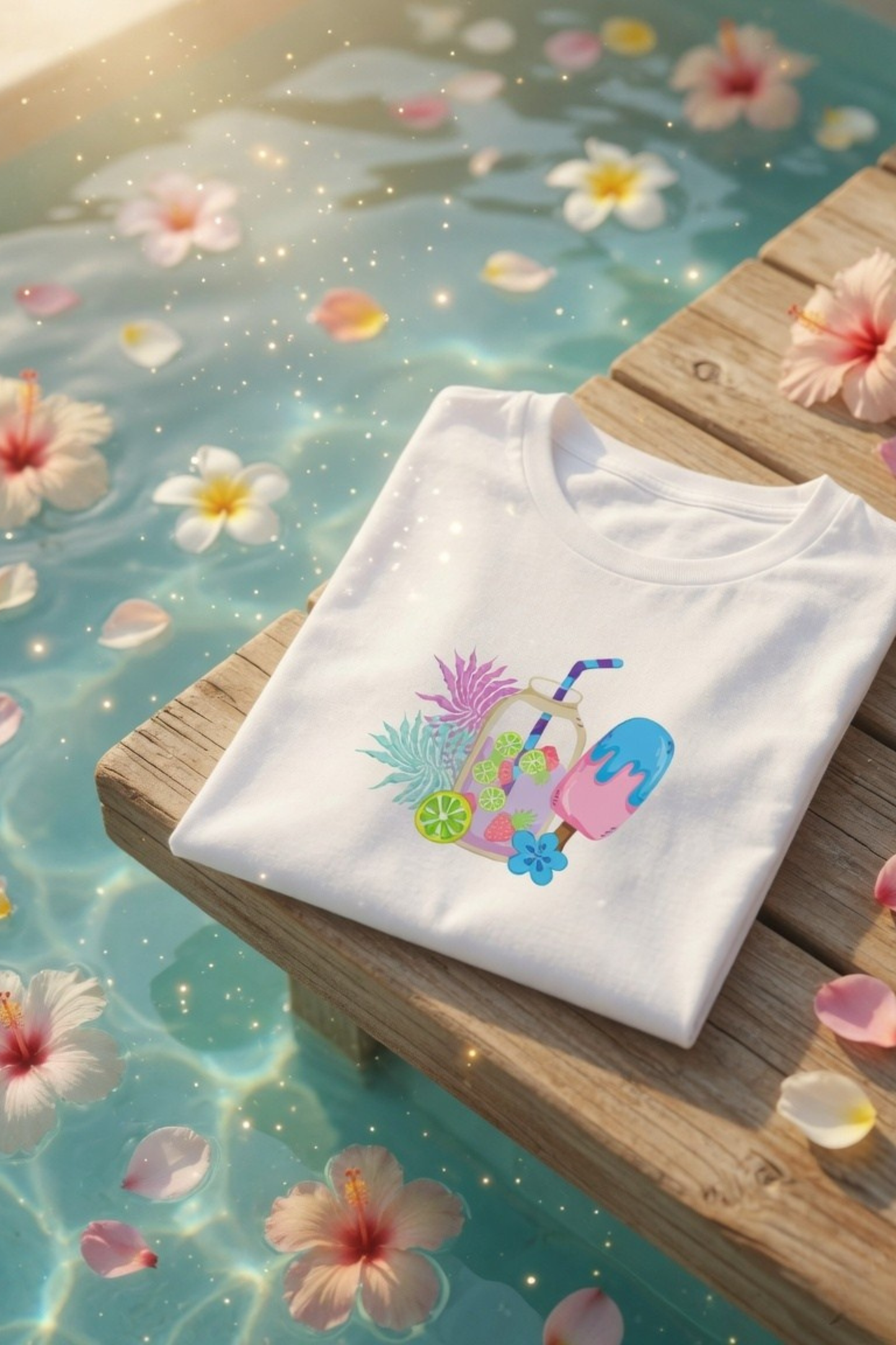 Summer Sips Classic Crew Neck T-Shirt