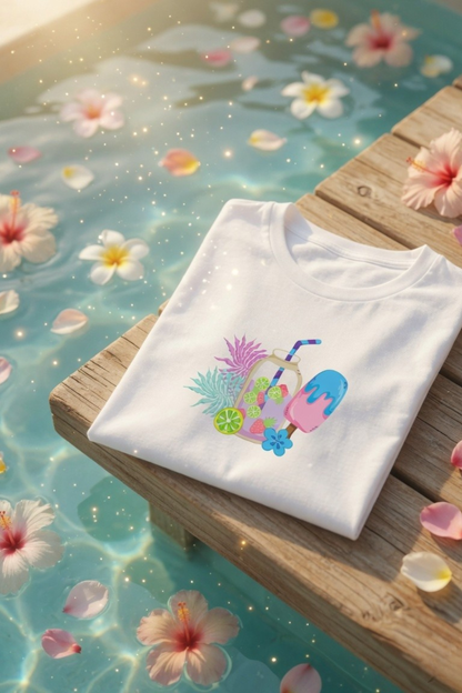 Summer Sips Classic Crew Neck T-Shirt
