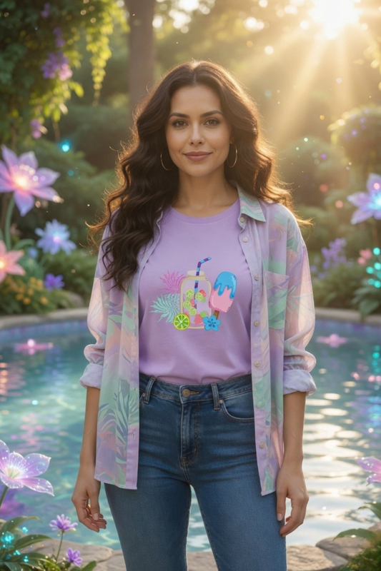Summer Sips Classic Crew Neck T-Shirt