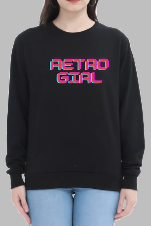 Miss Minimalism Retro Girl - Sweatshirt