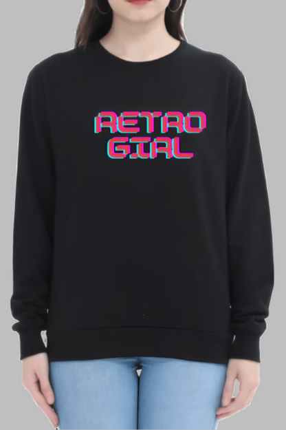Miss Minimalism Retro Girl - Sweatshirt