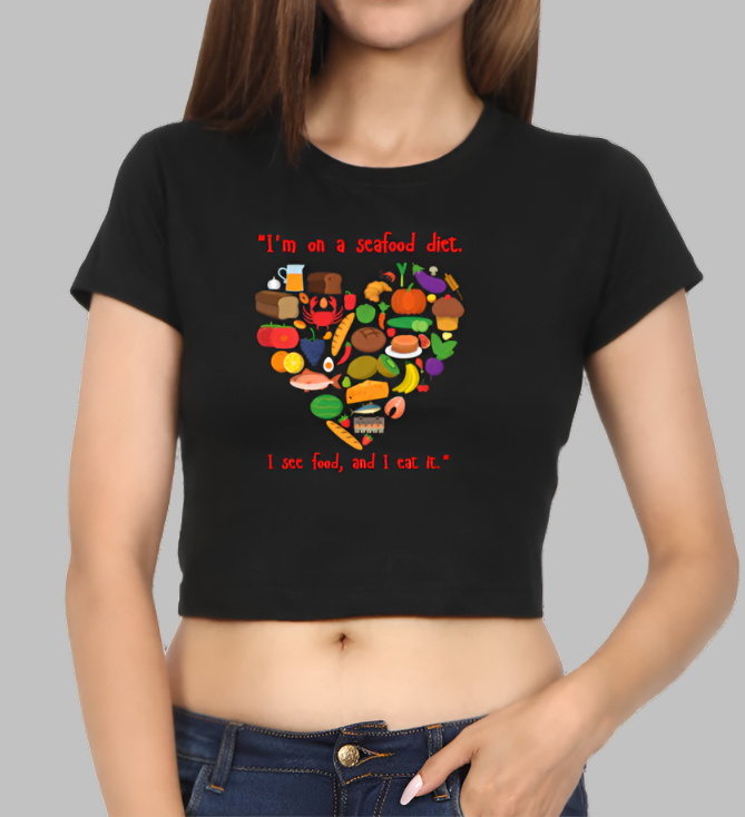 Miss Minimalism "Seafood Diet" Crop Top