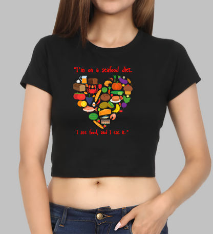 Miss Minimalism "Seafood Diet" Crop Top