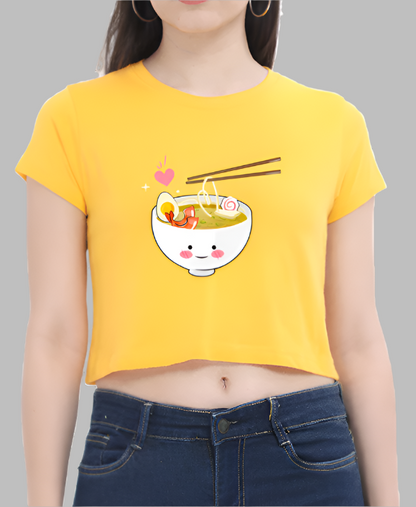 Miss Minimalism Ramen Love Crop Top
