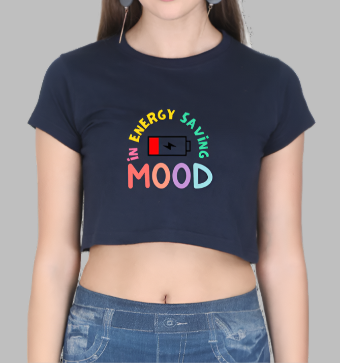 Miss Minimalism "In Energy Saving Mood" Crop Top