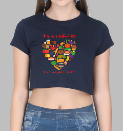 Miss Minimalism "Seafood Diet" Crop Top