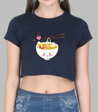 Miss Minimalism Ramen Love Crop Top