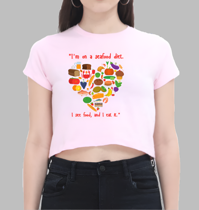 Miss Minimalism "Seafood Diet" Crop Top
