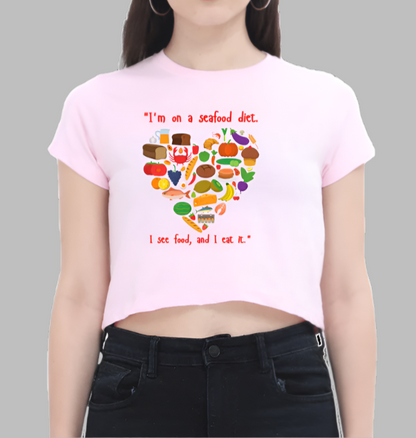 Miss Minimalism "Seafood Diet" Crop Top