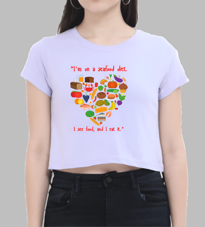 Miss Minimalism "Seafood Diet" Crop Top