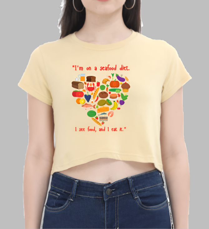 Miss Minimalism "Seafood Diet" Crop Top