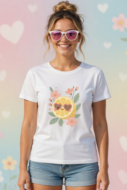 Lemon Citrus Love Crew Neck T-Shirt