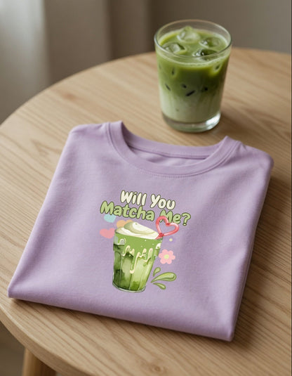 Will You Matcha Me? Pastel Baby Tee – Cute Cropped Tee for Women