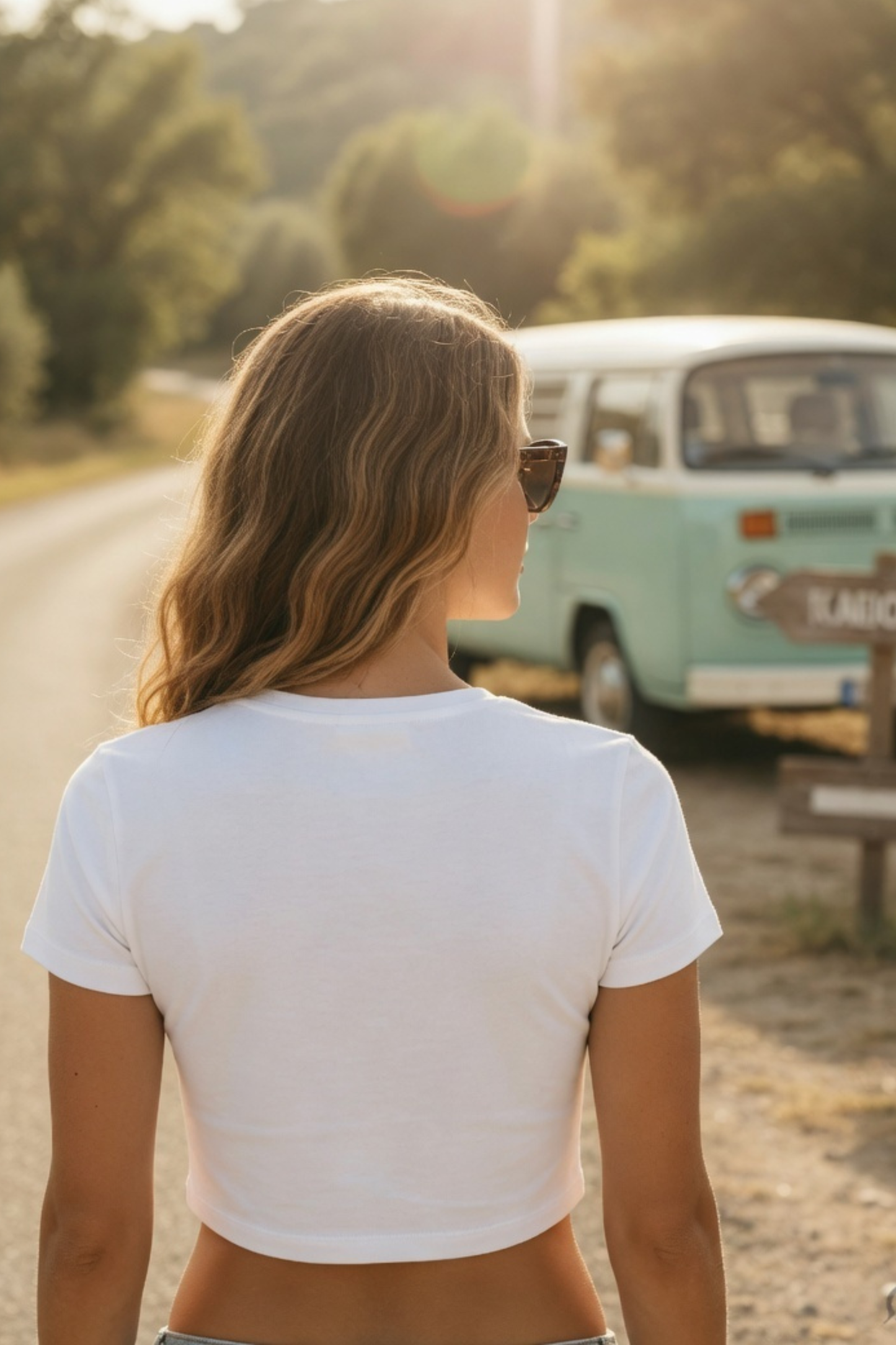 Happy Summer Holiday Baby Tee – Road Trip Crop Top for Women