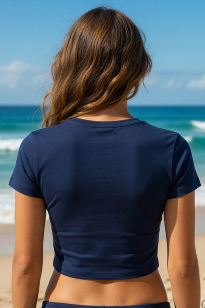 Hello Summer Baby Tee – Fun Beachy Crop Top for Women