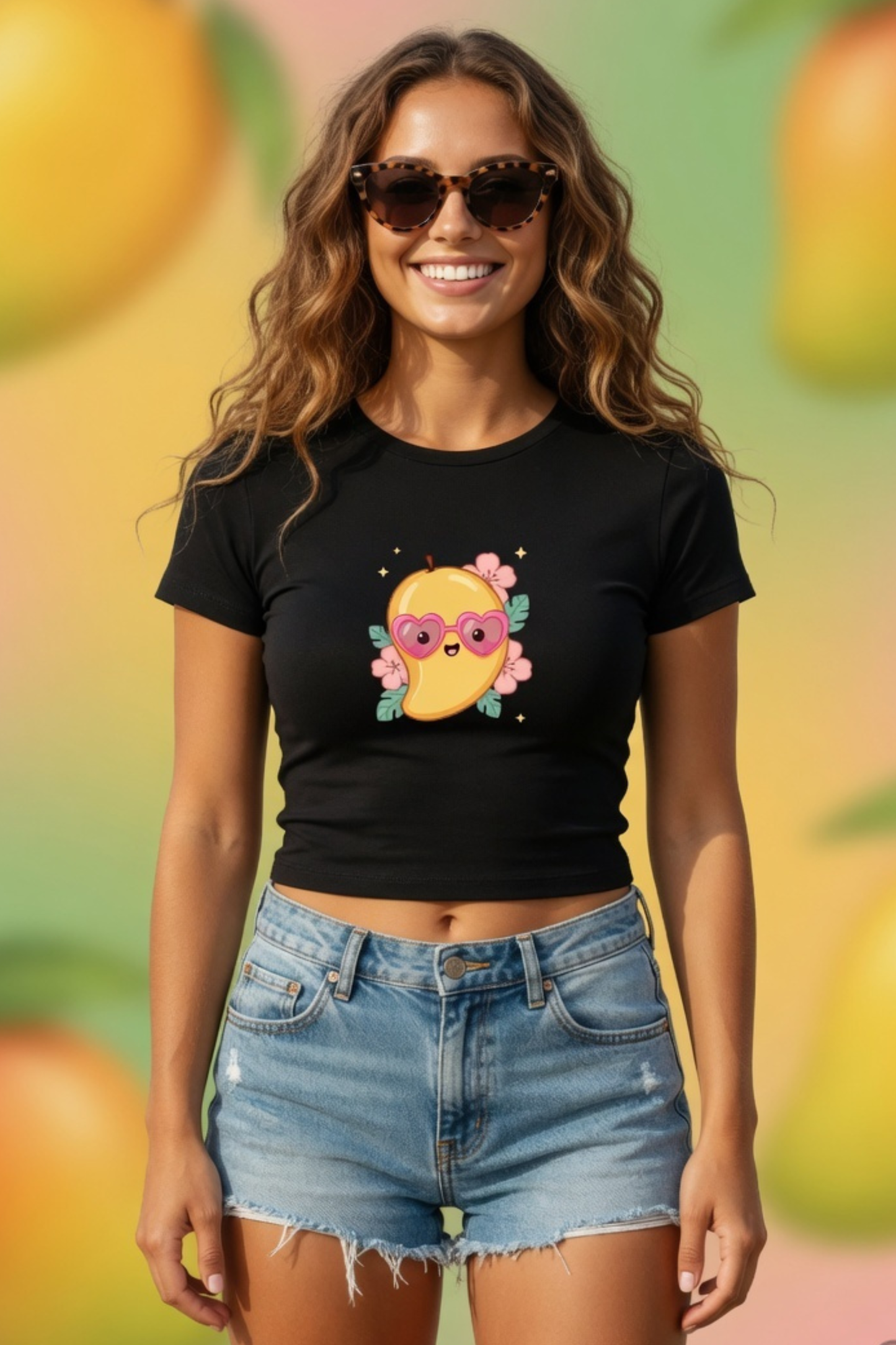 Mango Baby Tee – Cute Summer Crop Top